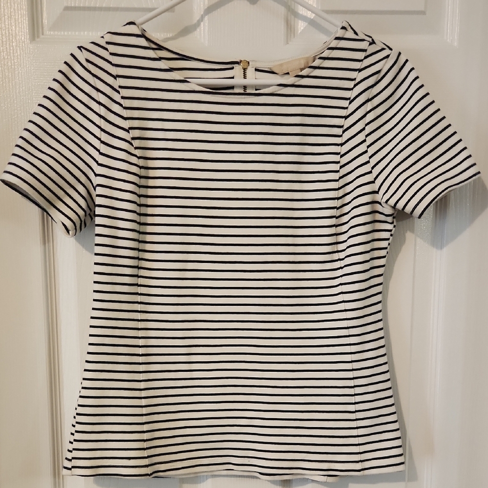 Banana Republic Classic Black and White Striped Women's Top